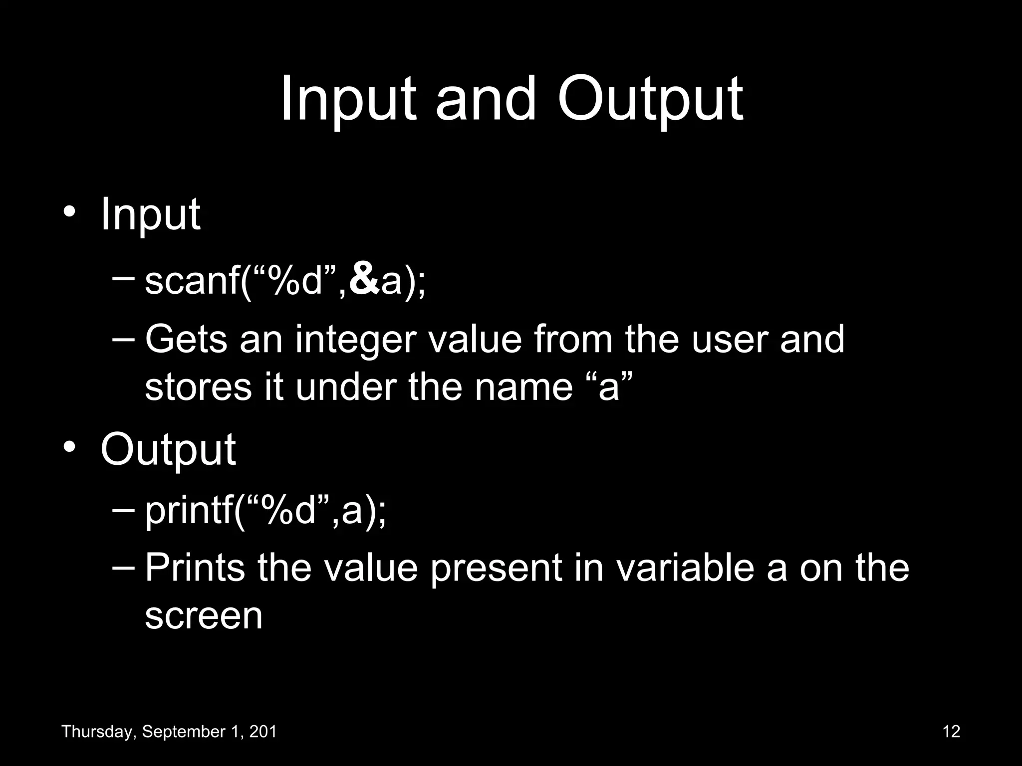 Basics of C programming | PPT