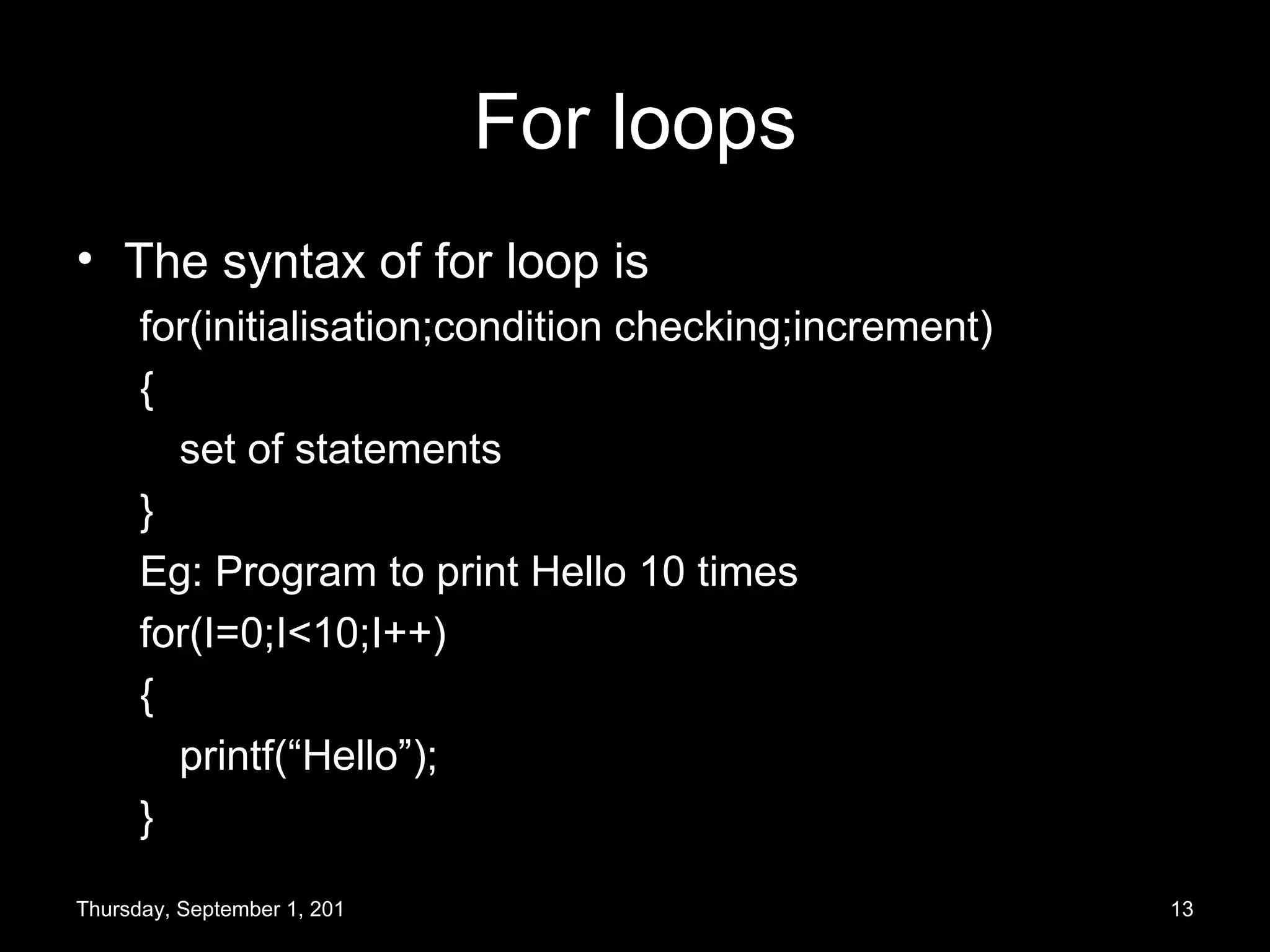 Basics of C programming | PPT