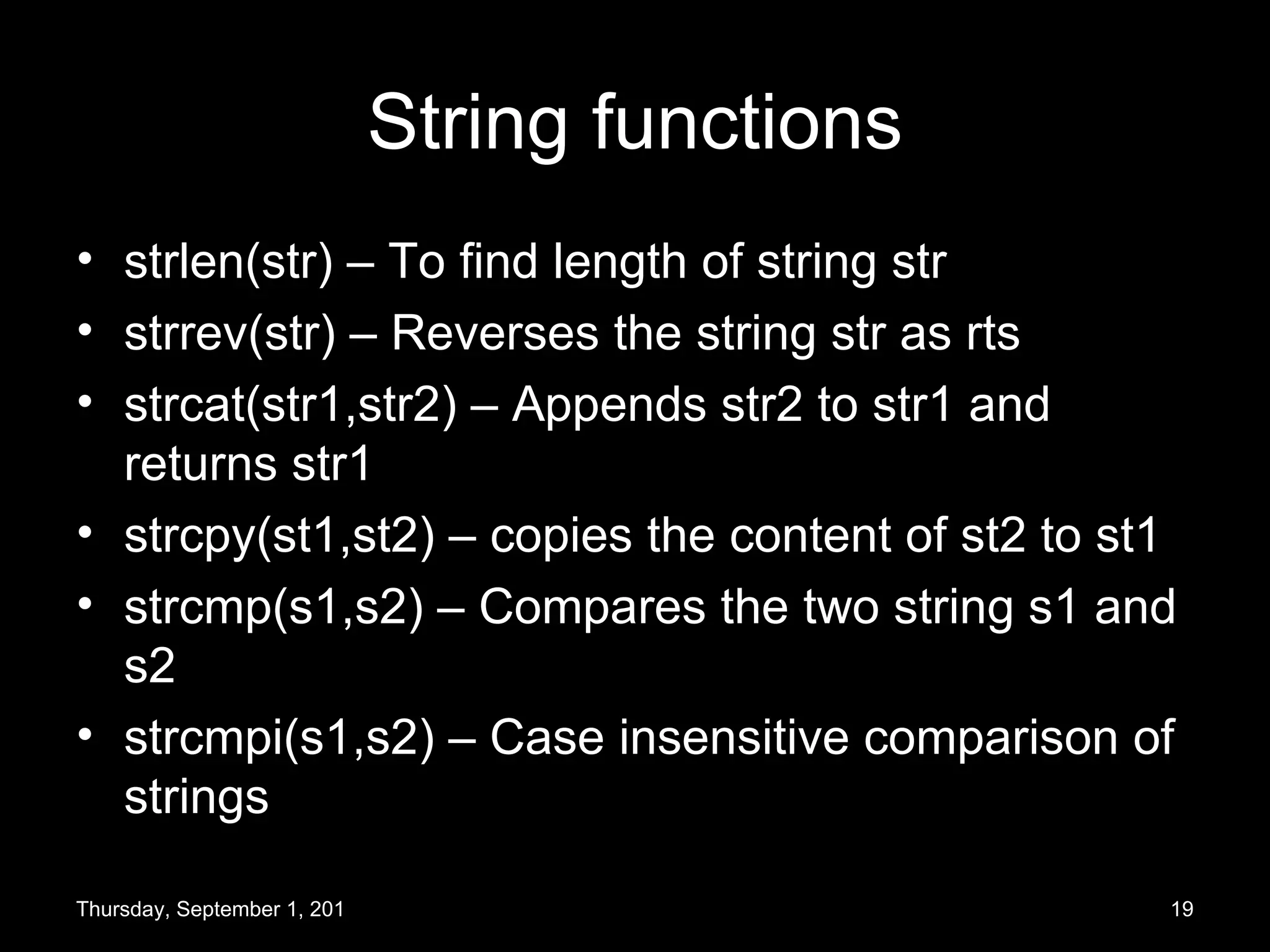 Basics of C programming | PPT | Programming Languages | Computing