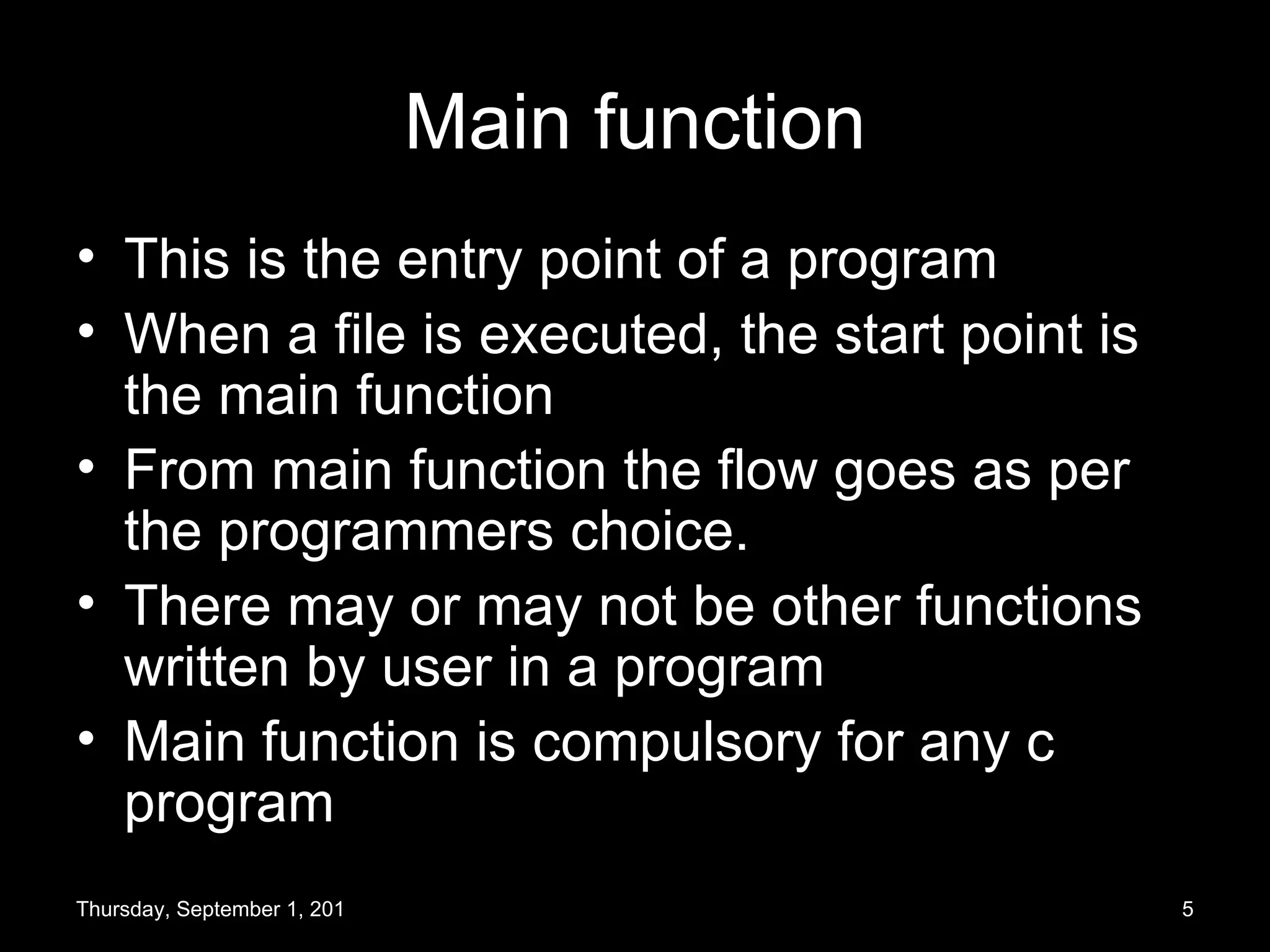 Basics of C programming | PPT