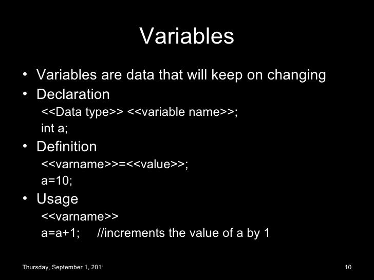 Basics of C programming