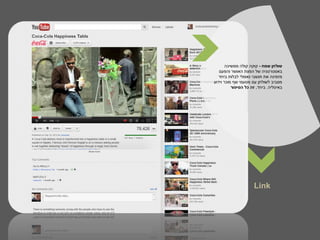 ‫שולחן שמח - קוקה קולה ממשיכה‬
   ‫באסטרטגיה של הפצת האושר והפעם‬
   ‫מזמינה את תושבי נאפולי לבלות ביחד‬
‫מסביב לשולחן עם מטעמי שף מוכר וידוע‬
          ‫באיטליה. ביחד, זה כל הסיפור‬




                     ‫‪Link‬‬
 