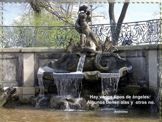 Hay varios tipos de ángeles:
Algunos tienen alas y otros no.
Anónimo

 