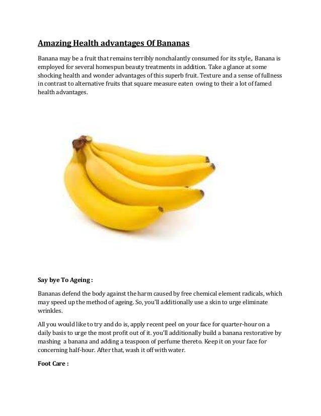 Amazing health benefits of bananas