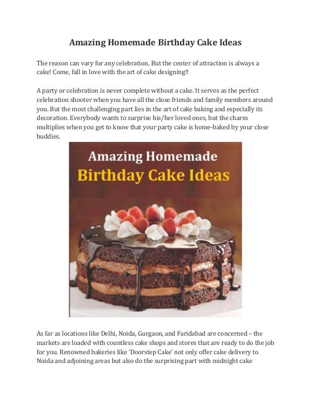 pic How To Make A Speech On A Birthday Cake amazing homemade birthday cake ideas