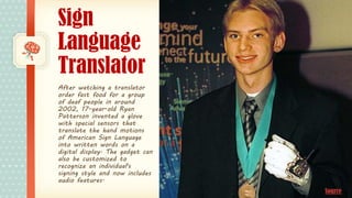 Who Invented Sign Language Text Amazing inventions by teens - Inventions Created By Teenagers ...