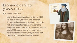 Inventior Renaissance Amazing Inventors in The Past - World History.pptx