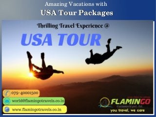 Amazing Vacations with 
USA Tour PackagesUSA Tour Packages
 