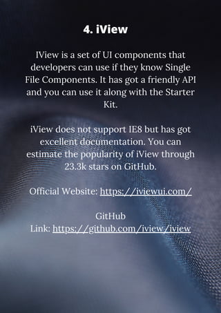 Amazing vue.js projects that are open source and free. | PDF