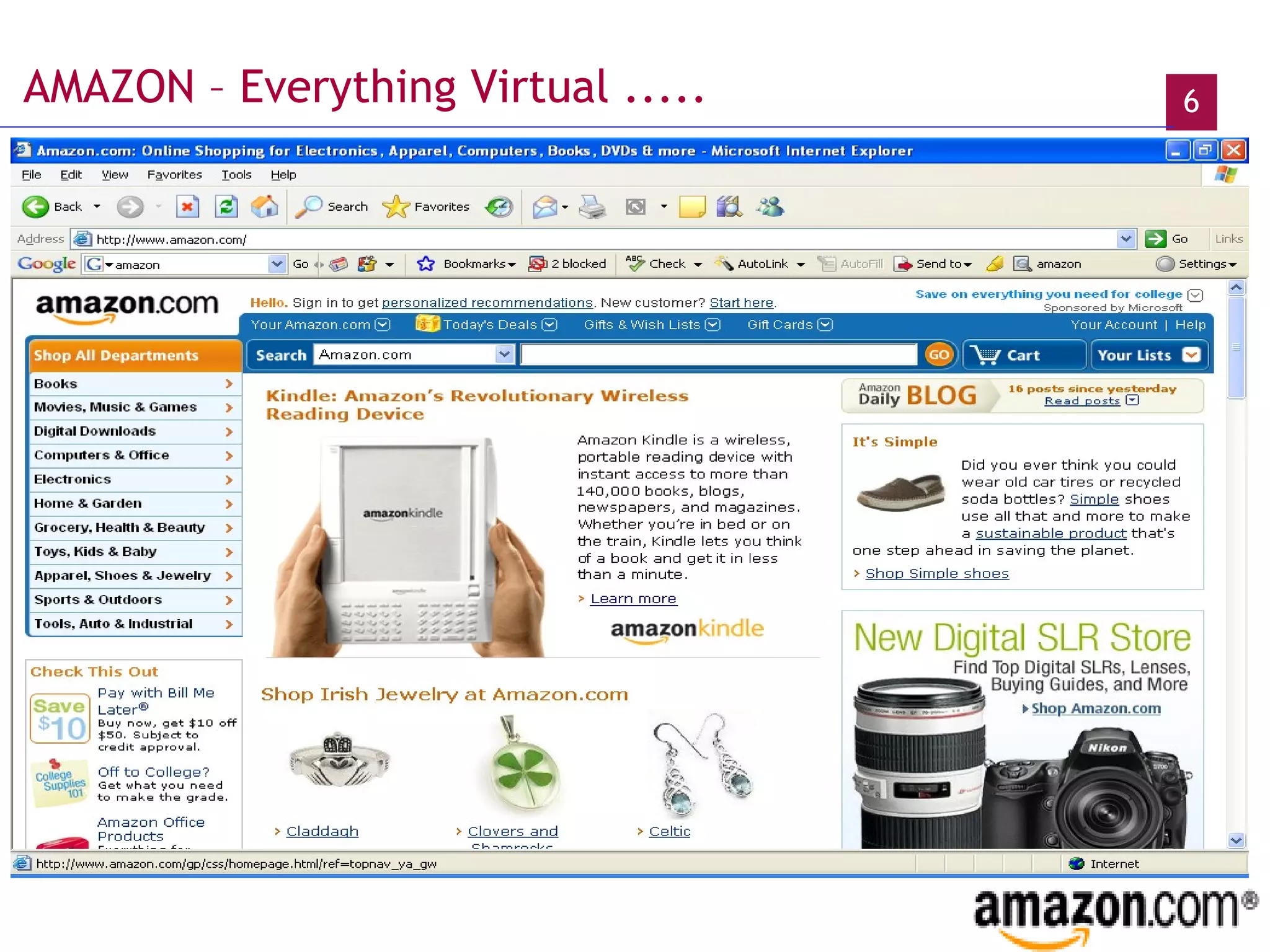 AMAZON – Everything Virtual ..... 