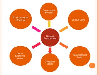 Government
                Policies

Environmenta
  l Factors                  Labour Laws




                 General
  ...