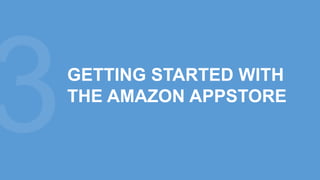 GETTING STARTED WITH
THE AMAZON APPSTORE
 