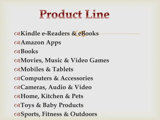 Kindle e-Readers & eBooks
Amazon Apps
Books
Movies, Music & Video Games
Mobiles & Tablets
Computers & Accessories
Cameras, Audio & Video
Home, Kitchen & Pets
Toys & Baby Products
Sports, Fitness & Outdoors
 