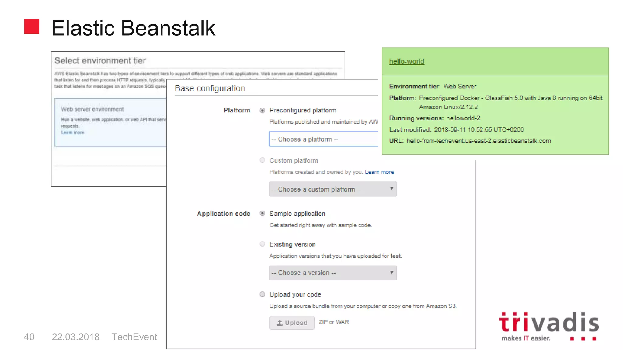 Elastic Beanstalk
TechEvent40 22.03.2018
 