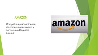 AMAZON
Compañía estadounidense
de comercio electrónico y
servicios a diferentes
niveles.
 