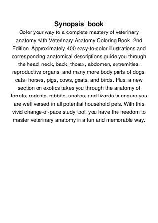 ( Amazon Books ) Saunders Veterinary Anatomy Coloring Book (By-Baljit