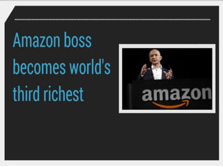 Amazon boss becomes world's third richest | CR Risk Advisory
