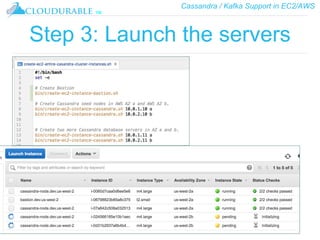 Cassandra / Kafka Support in EC2/AWS
™
Step 3: Launch the servers
 