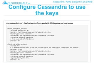 Cassandra / Kafka Support in EC2/AWS
™
Configure Cassandra to use
the keys
 