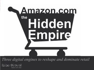 Amazon.com
           the

                 Hidden
                 Empire
Three digital engines to reshape and dominate retail
 