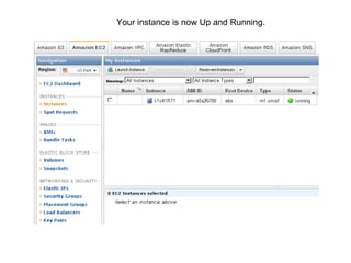 Your instance is now Up and Running.
 
