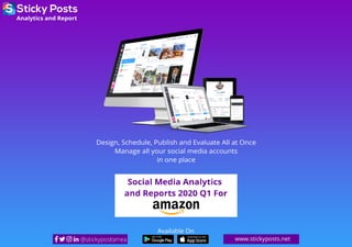 Social Media Analytics & Report 2020 Q1 for Amazon