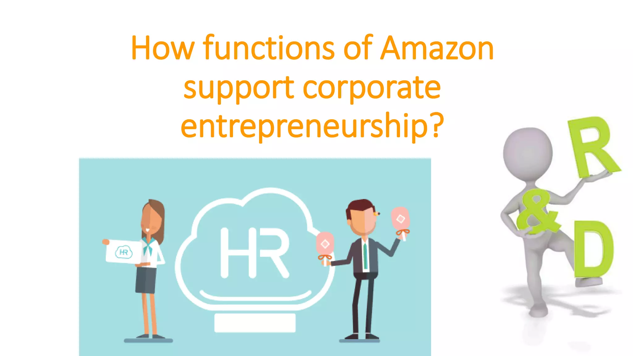 How functions of Amazon
support corporate
entrepreneurship?
 