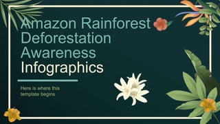 Amazon Rainforest
Deforestation
Awareness
Infographics
Here is where this
template begins
 