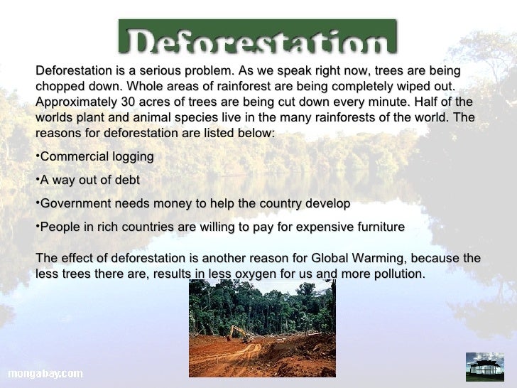 Short speech on deforestation