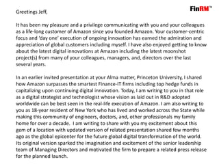 Amazon Rome, New York: Building the Digital Future: Dear Mr. Bezos ...