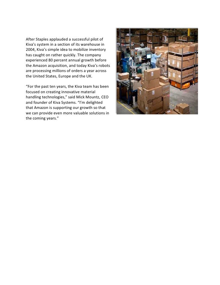 Amazon Acquires Kiva