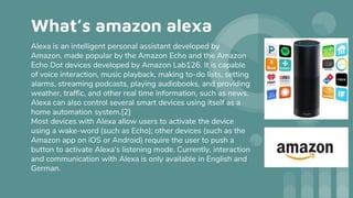 Who Developed Alexa Amazon alexa | PPTX