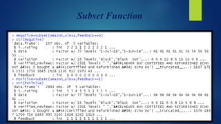 Subset Function
 