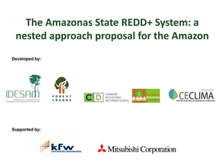 The Amazonas State REDD+ System: a
nested approach proposal for the Amazon
Supported by:
Developed by:
 