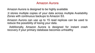 Amazon aurora.pptxAmazon_Aurora_Seminar. | PPTX