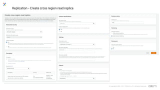 © Copyrights 2001~2017 EXEM CO.,LTD. All Rights Reserved.
Replication – Create cross region read replica
 