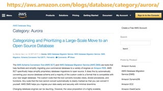 https://aws.amazon.com/blogs/database/category/aurora/
 