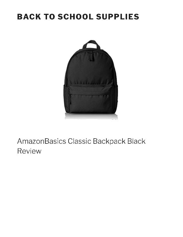 amazonbasics classic backpack review