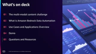 Bedrock Data Automation (Preview): Simplifying Unstructured Data ...