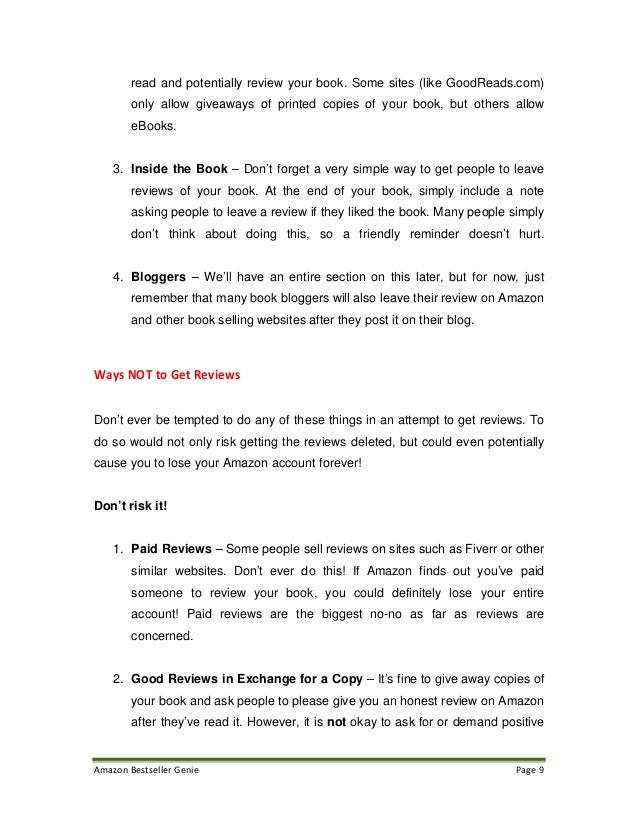 Amazon Bestseller Genie Pdf