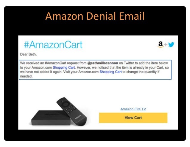Amazon and Twitter Launch: #AmazonCart