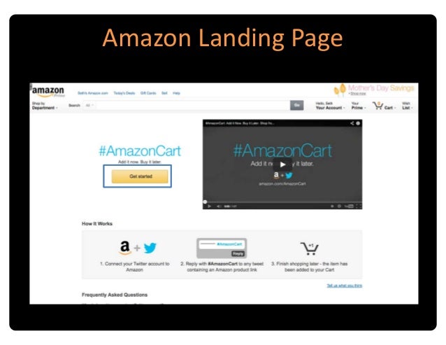 Amazon and Twitter Launch: #AmazonCart