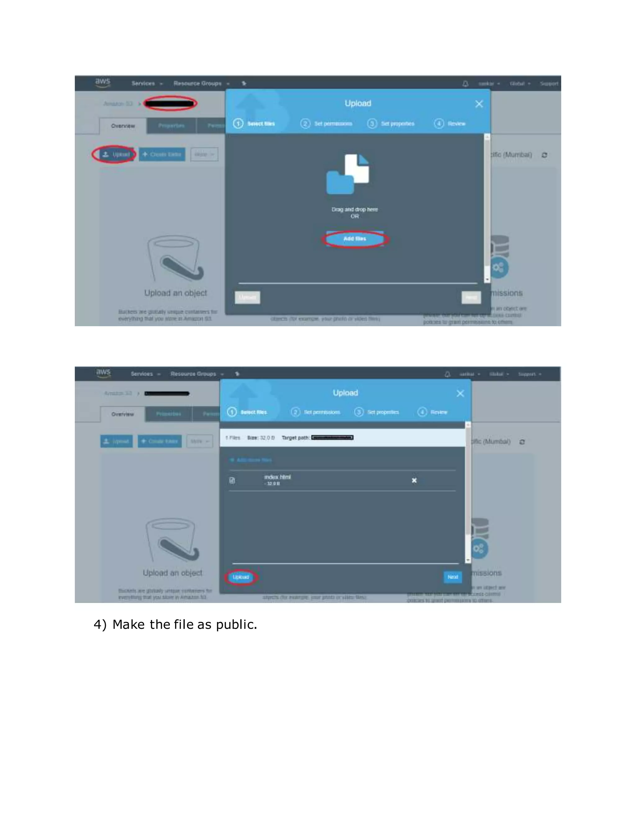 4) Make the file as public.
 
