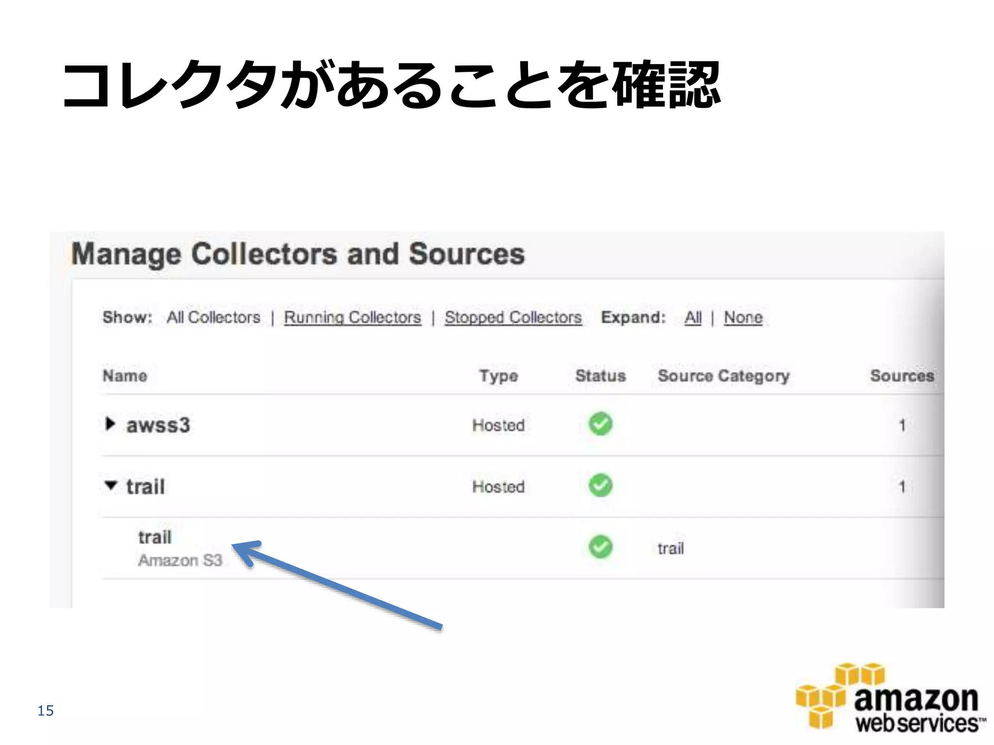 コレクタがあることを確認

15

 