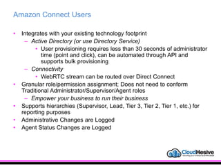 Amazon Connect Technical Introduction & Use Cases | PPTX