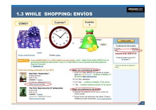 1.3 WHILE SHOPPING: ENVÍOS
             Cuándo?   Cuánto
CÓMO?
                         ?




                                8
 
