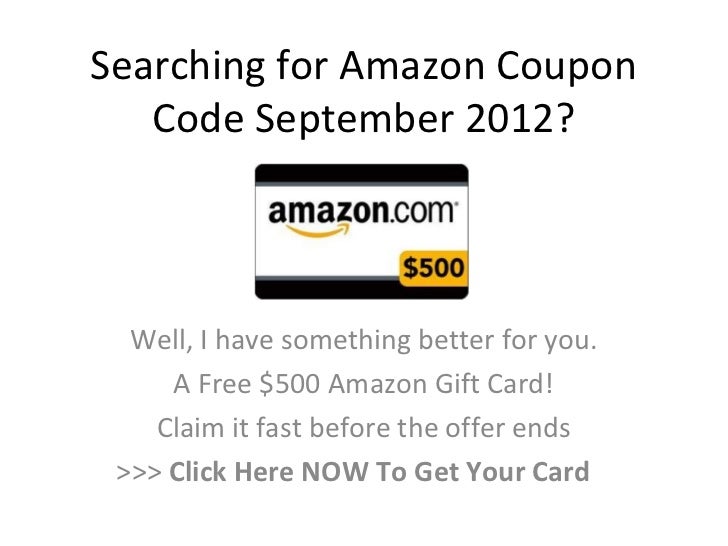 Amazon Coupon Code September 2012