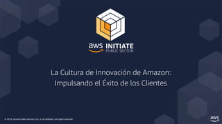© 2019, Amazon Web Services, Inc. or its affiliates. All rights reserved.
La Cultura de Innovación de Amazon:
Impulsando el Éxito de los Clientes
 