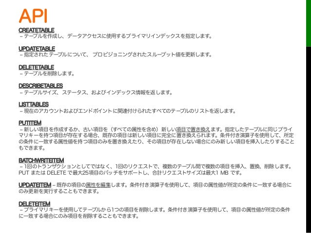 Amazon Dynamodb 初心者向け 超速マスター編 Jawsug大阪