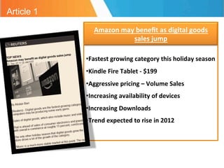 Amazon.com Business Model | PDF
